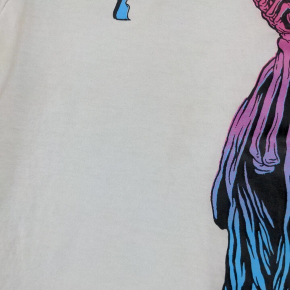 GFTD Los Angeles Mens Anarchy Grim Reaper Graphic T-Shirt White M Rhinestone - Picture 4 of 16